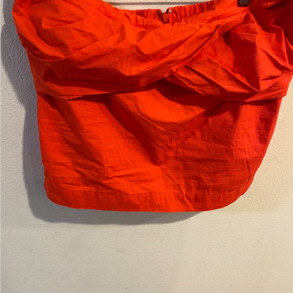 J. Crew Tops - J. Crew Vibrant Orange Strapless Blouse Size 14